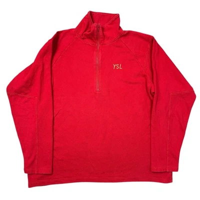 Sudadera Yves Saint Laurent Pullover 1/4 Cremallera Roja Para Hombre Grande Foto 1 de 4