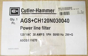 EATON CUTLER HAMMER AGS+CH120N030040 Surge Protector Line Filter A0GS1H1670 - Picture 1 of 2