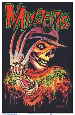 Misfits Nightmare Fiend Blacklight Poster - Flocked - 23" x 35" - Image 1 of 2