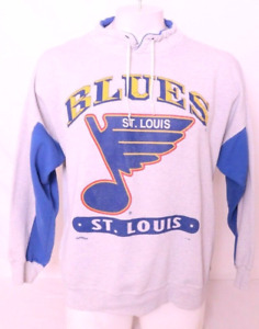 Nut Meg Saint St. Louis Blue Hockey NHL Funnel Neck LS Pullover Shirt Men's XL