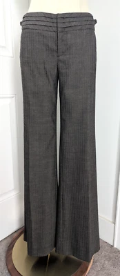 Pantalón GAP The Negro Forrado en Espiga Pierna Ancha Mezcla de Lana Para Mujer Talla 1 Foto 1 de 4