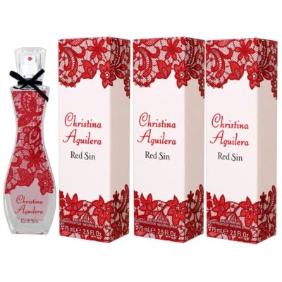 Christina Aguilera Red Sin 3 x 75 ml Eau de Parfum EDP Set Damenparfum