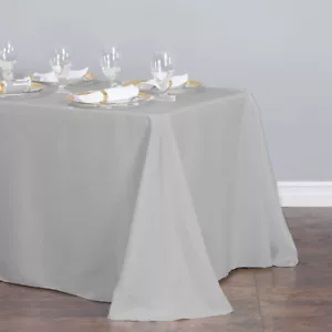 LinenTablecloth 90 x 156 in. Rect Poly Tablecloths,33 Color! Wedding Event Party - Picture 1 of 67