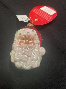 RADKO SIMPLY FABULOUS GEM JEWELED SANTA IN STOCKING CAP ORNAMENT -No Box 1019167 - Picture 1 of 6
