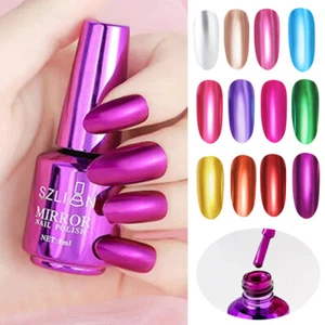 Nagellack Mit Spiegeleffekt Schnell Trocknend Metallische Farbe Gold Silber : - Bild 1 von 26