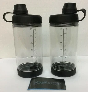 FUELBOTTLE (Set di 2) Borraccia Acqua Bevanda Sport Palestra 20 oz, Nero NUOVO - Foto 1 di 5