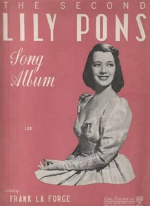 Lily Pons the Second Song Album Piano Music Songbook 1948 - Picture 1 of 4