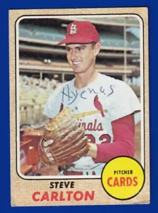 Steve Carlton Cardinals 1968 Topps #408 bueno (con marca de tinta) - Imagen 1 de 2