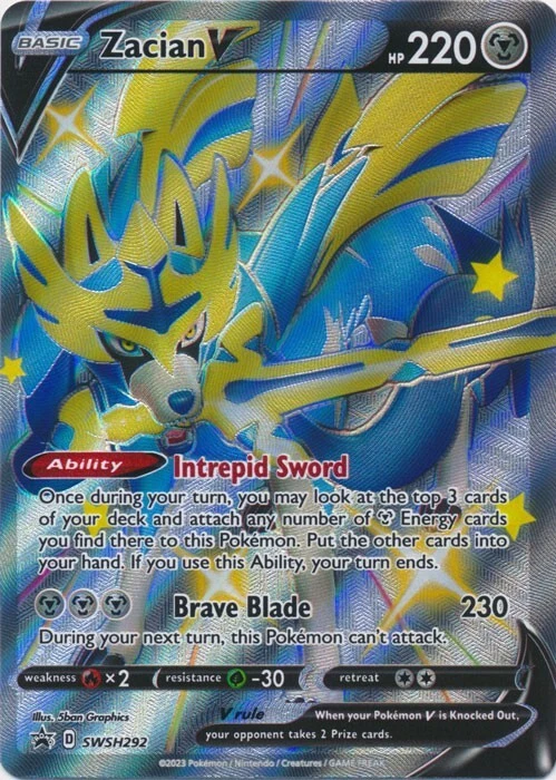Zacian V Shiny SWSH292   Sword & Shield Promo Cards Pokemon TCG - Image 1 of 1