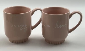 „Crazy“ „in Love“ Opal House rosa Tassen 2-teiliges Set Porzellan Crazy In Love - Bild 1 von 4
