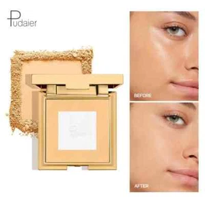 New Matte Powder Oil Control Face Pressed Powder Makeup Setting Powder With Puff - Picture 1 of 9