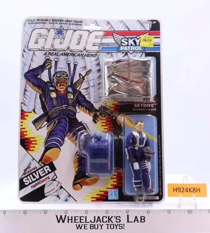 Skydive GI Joe Sky Patrol 1990 Hasbro Vintage Action Figure NEW MOSC SEALED Cover
