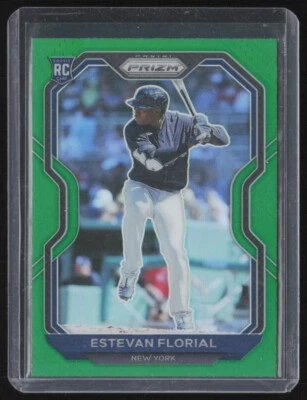 2021 Panini Prizm Estevan Florial Rookie RC Green Prizm - New York Yankees - Image 1 of 3