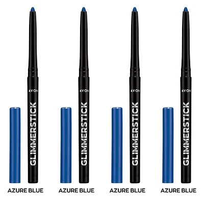 NEW Avon Glimmerstick Retractable Eyeliner - AZURE BLUE 0.28 g / SET OF 4 - Image 1 of 4