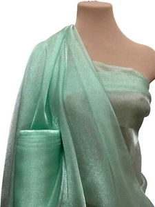 TELA ORGANZA BRILLANTE VERDE MENTA POR YARDA. CONCURSO.. VESTIDOS.. FALDAS - Imagen 1 de 10
