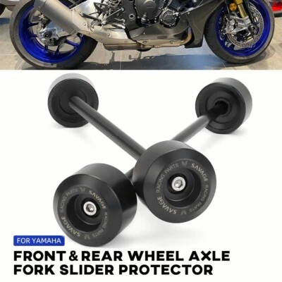Front Rear Wheel Fork Axle Slider Crash Guard For YAMAHA YZF R1/R6 FZ-10 MT-10 - Image 1 of 4