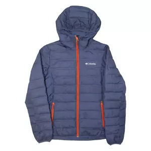 COLUMBIA Down Insulated Womens Parka Jacket Blue Hooded S - Picture 1 of 6