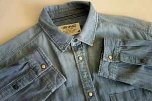 CAMISA PARA HOMBRE JACK & JONES JJSLUB Mangas Largas Estilo Denim Algodón Azul Talla L - Imagen 1 de 10