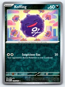 Tarjeta Pokémon Koffing 109/165 Holograma Inverso Escarlata y Violeta 151 - Casi Nueva - Imagen 1 de 5