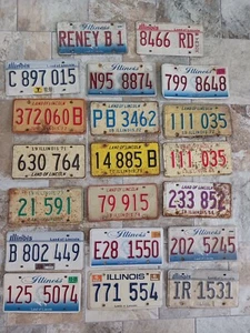 20 Illinois License Plate Lot for Collecting or Decorating Man Cave  - Picture 1 of 24