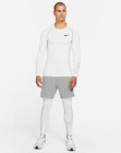Nike Pro Dri-FIT Men's Tight-Fit Long-Sleeve Top White Multi Size Sportswear Top