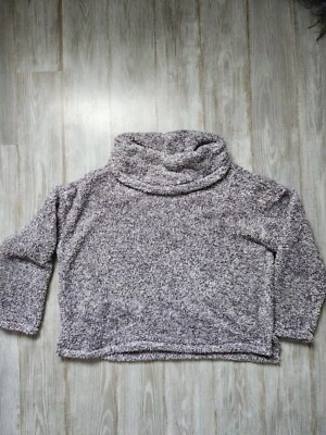 Sudadera pulóver para mujer SO de piel sintética con cuello falso púrpura talla XL Foto 1 de 4