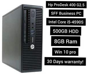 HP PRODESK 400 G2.5 SFF Intel Core i5-4590S 8GB RAM 500GB HDD GeForce 210 Win 10 - Picture 1 of 10