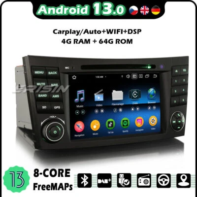 8 Kern Android 14 Navi Autoradio BT5.0 Carplay Mercedes E/CLS-Klasse W211 W219 - Bild 1 von 4