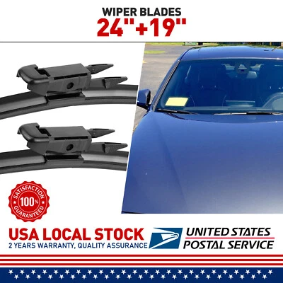 OEM Quality Windshield Pair 24"&19" Wiper Blades For BMW 340i xDrive 2016-2018 — 第 1/4 张图片