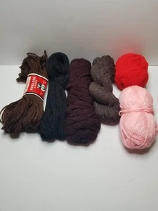 Lote de 6 ~ Sin marcar Varios Madejas parciales de hilo - Imagen 1 de 21