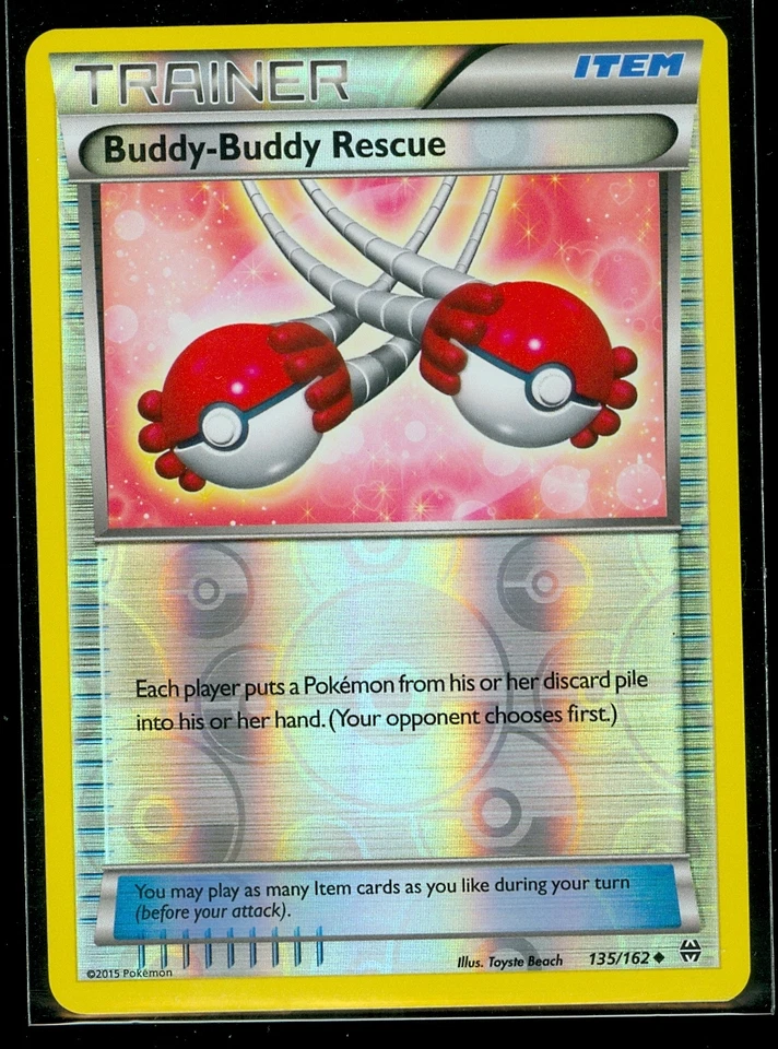 Pokemon BUDDY-BUDDY RESCUE 135/162 - XY BREAKthrough - Rev Holo - MINT - Image 1 of 1