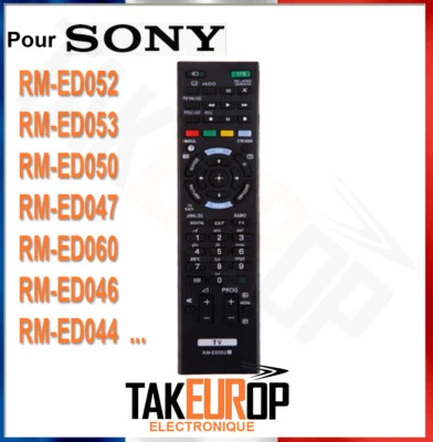 TAKEUROP Télécommande Sony TV RM-ED052 RM-ED050 RM-ED053 KDL50R450A KDL50W790B