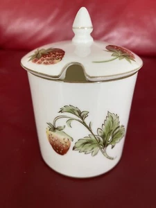 Coalport Strawberry JAM/JELLY Jar Pot w/ Lid Bone China Porcelain - Bild 1 von 7