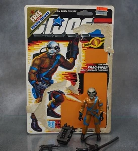 G.I. Joe ARAH Vintage Cobra Frag Viper Figur komplett mit ungeschnittener Backcard 1989 - Bild 1 von 7