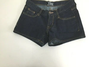 Pantalones Cortos Regulares DIVA Talla 0 Azul Oscuro Denim Puntadas en Contraste Mezcla de Algodón - Imagen 1 de 6