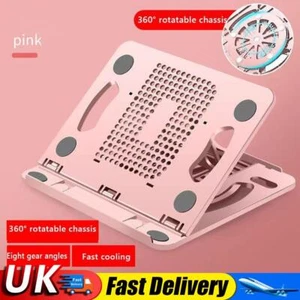 8 Levels Angle Adjustable Foldable Laptop Phone Stand for 14 in Laptop (Pink) UK - Afbeelding 1 van 7