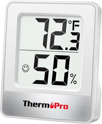 ThermoPro TP49 Digital Hygrometer Indoor Thermometer Humidity Oyster White  - Image 1 of 4