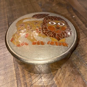 "Zodiac Box Lion From India 4"" de diámetro" - Imagen 1 de 7