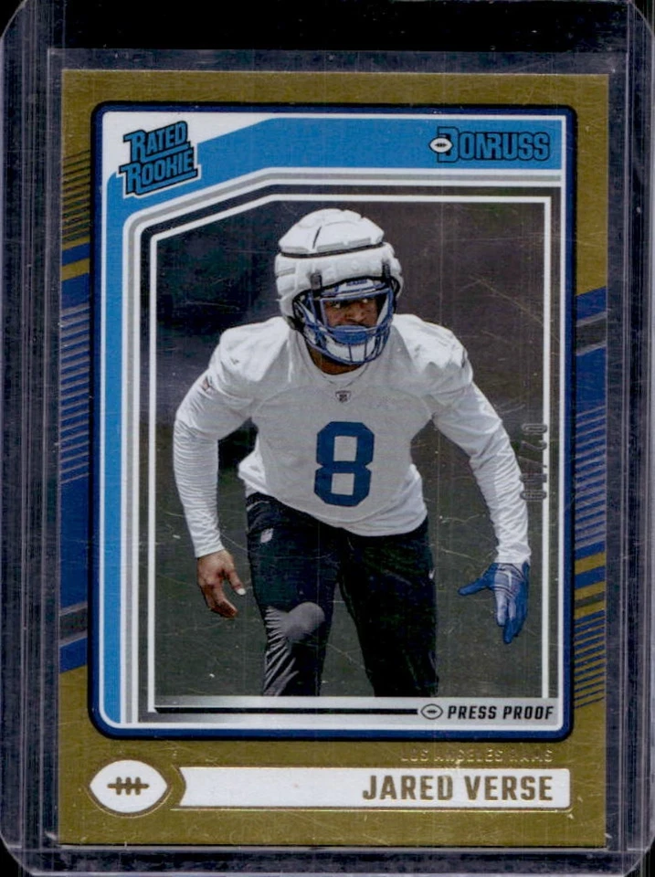 2024 Donruss Jared Verse Press Proof Gold Rated Rookie #2/50 Rams - Image 1 of 2