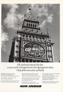 1972 Air India: You Can Be In England Springtime Vintage Print Ad - Picture 1 of 1