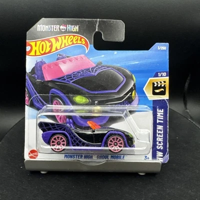 Hot Wheels Monster High Ghoul Mobile Screen Time Series 1/10 Short Card Con Vary - Image 1 of 4