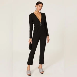 HUTCH Jumpsuit tiefer V-Ausschnitt schwarz Größe 6 - Bild 1 von 10