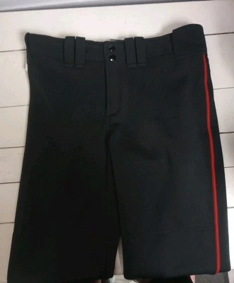 Mizuno Softball Knee High Pant Black Red Piping Women's Medium 350314 - Image 1 of 4