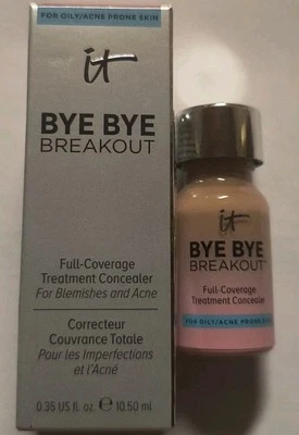 IT Cosmetics ~ Bye Bye Breakout Full Coverage Treatment Concealer Tan .35 oz NEW - Image 1 of 4