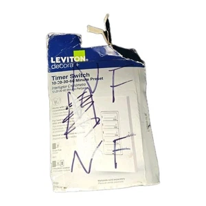 Leviton LTB60-1LW - Temporizador de cuenta regresiva de 60 minutos resistivo/inductivo preestablecido Decora - Imagen 1 de 2