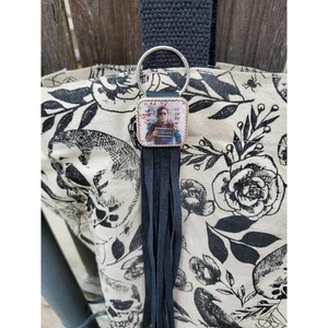 Portachiavi fatto a mano Halloween horror pelle frange borsa ciondolo vibrazioni spettrali - Foto 1 di 4