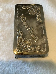 antique 19th century ornate silverplate bronze Pairpoint trinket pin box - Picture 1 of 9