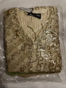 4-Piece Pakistani Formal Dress Set,Size S,Embroidered Kurta,Pants,SlipDupatta - Picture 1 of 17