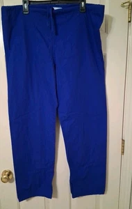 SB UNISEX SCRUBS SZ M Electirc Blue Drawstring Waist Pants - Picture 1 of 8