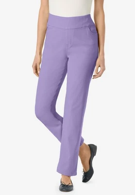 Женские эластичные джинсы без зазоров большого размера без застежек - Изображение 1 из 4